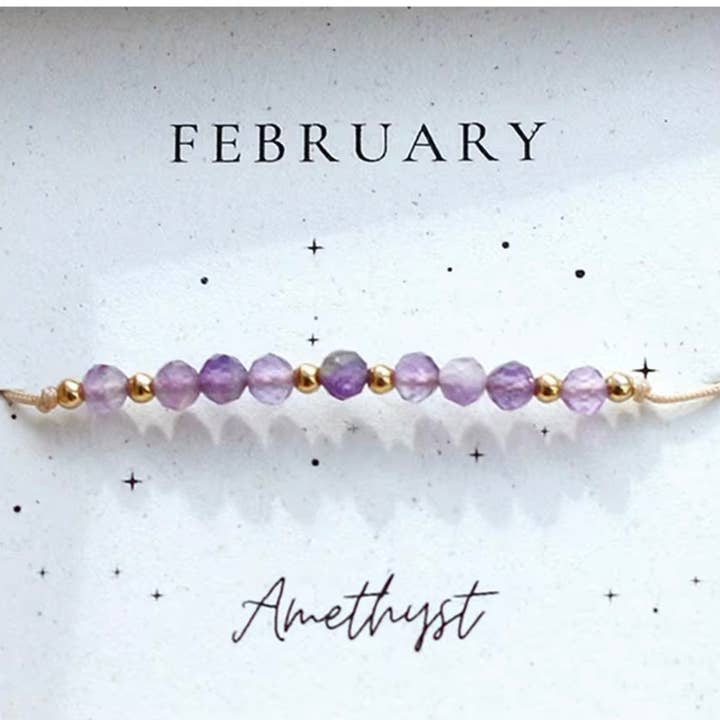 Curated By Suarez - Wholesale Beaded Bracelet - Crystal Birthstone Bracelet7