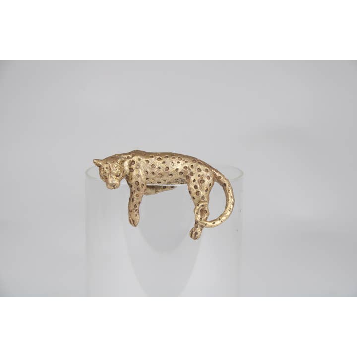 Originals International Ltd - Wholesale Outdoor Ornament/Decor - Gold Leopard Garden Pot Hanger
