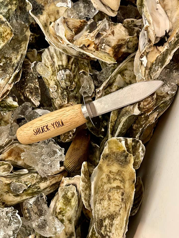 Personalized Oyster Shucker, Engraved Oyster Shucker for wholesale by Dirty Grove by Hazel Grove Customs