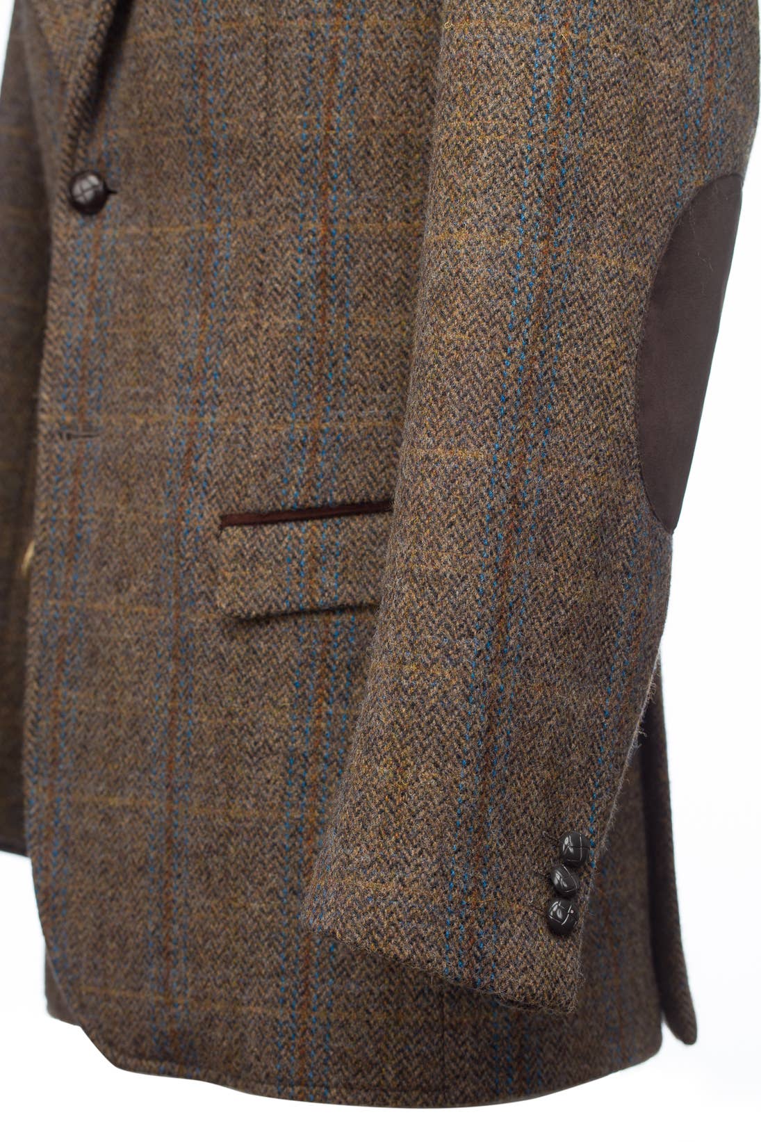 Horse Brown Hunting Tweed Jacket with Moleskin Trim for wholesale on Faire8