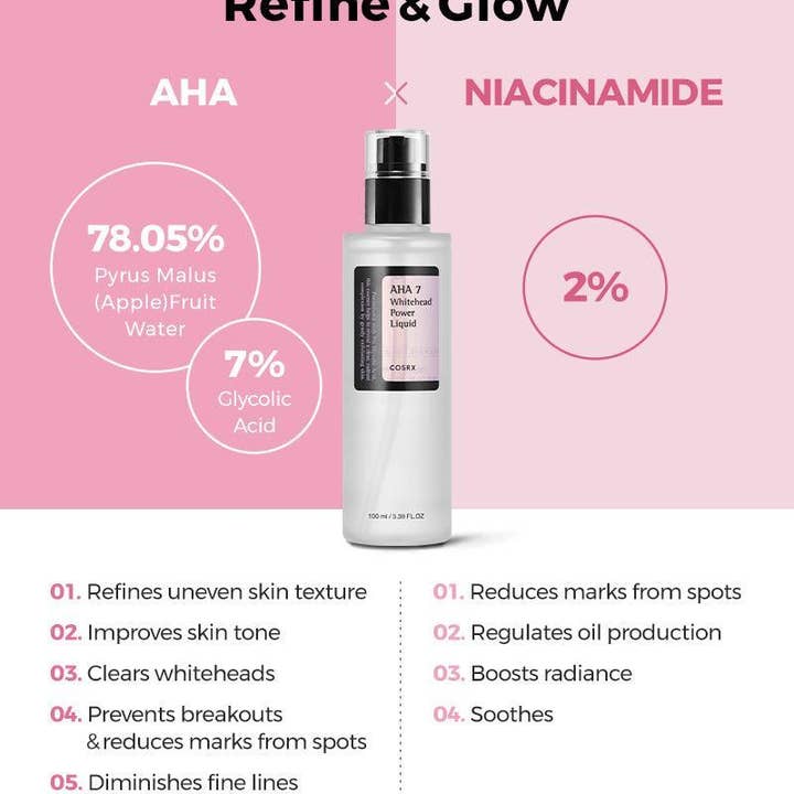 SKEEN - Wholesale Facial Exfoliant/Scrub - COSRX AHA 7 Whitehead Power Liquid 100ml7