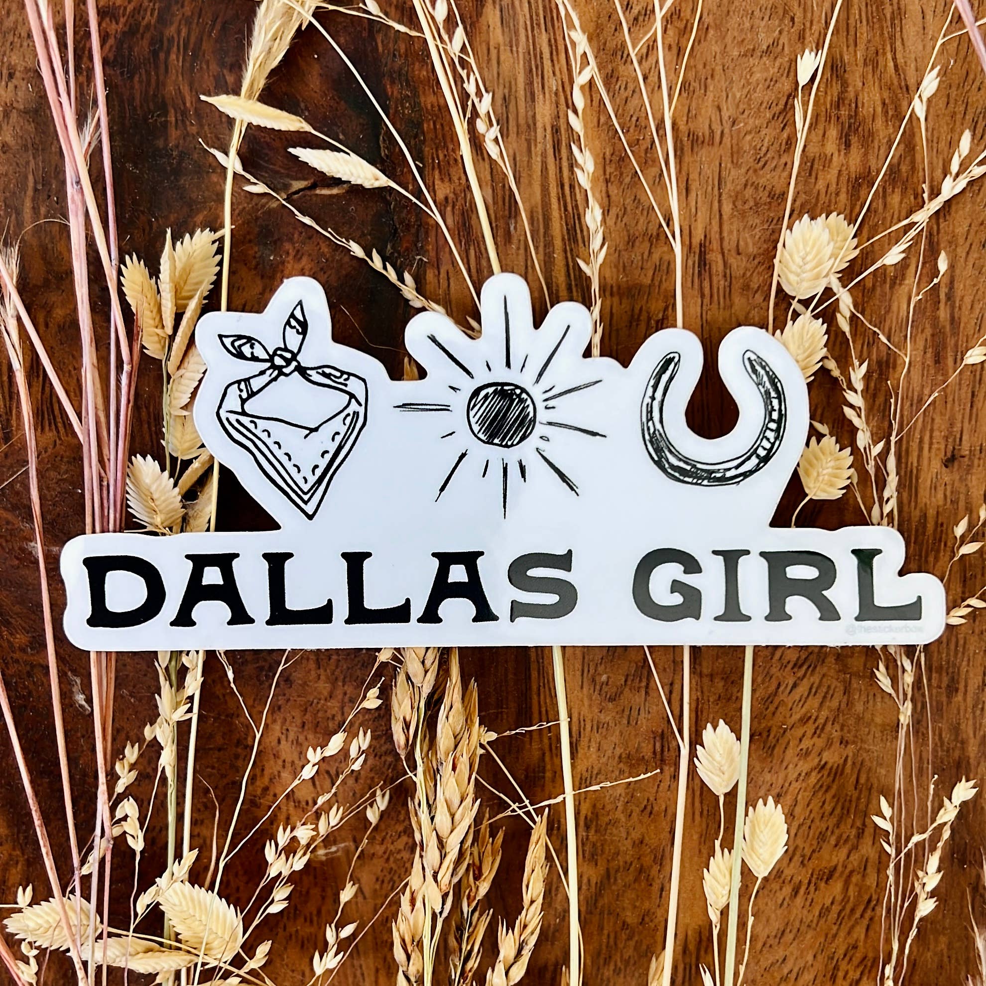 The Sticker Box | Texas Inspired Stickers & Magnets – Adesivo por atacado – Autocolante “Dallas Girl” - Dallas Texas Sticker à prova d'água3