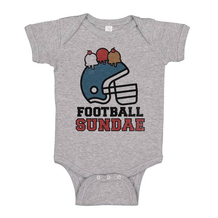 Football Sundae Baby Body por atacado de Itsy Bitsy Bella Co