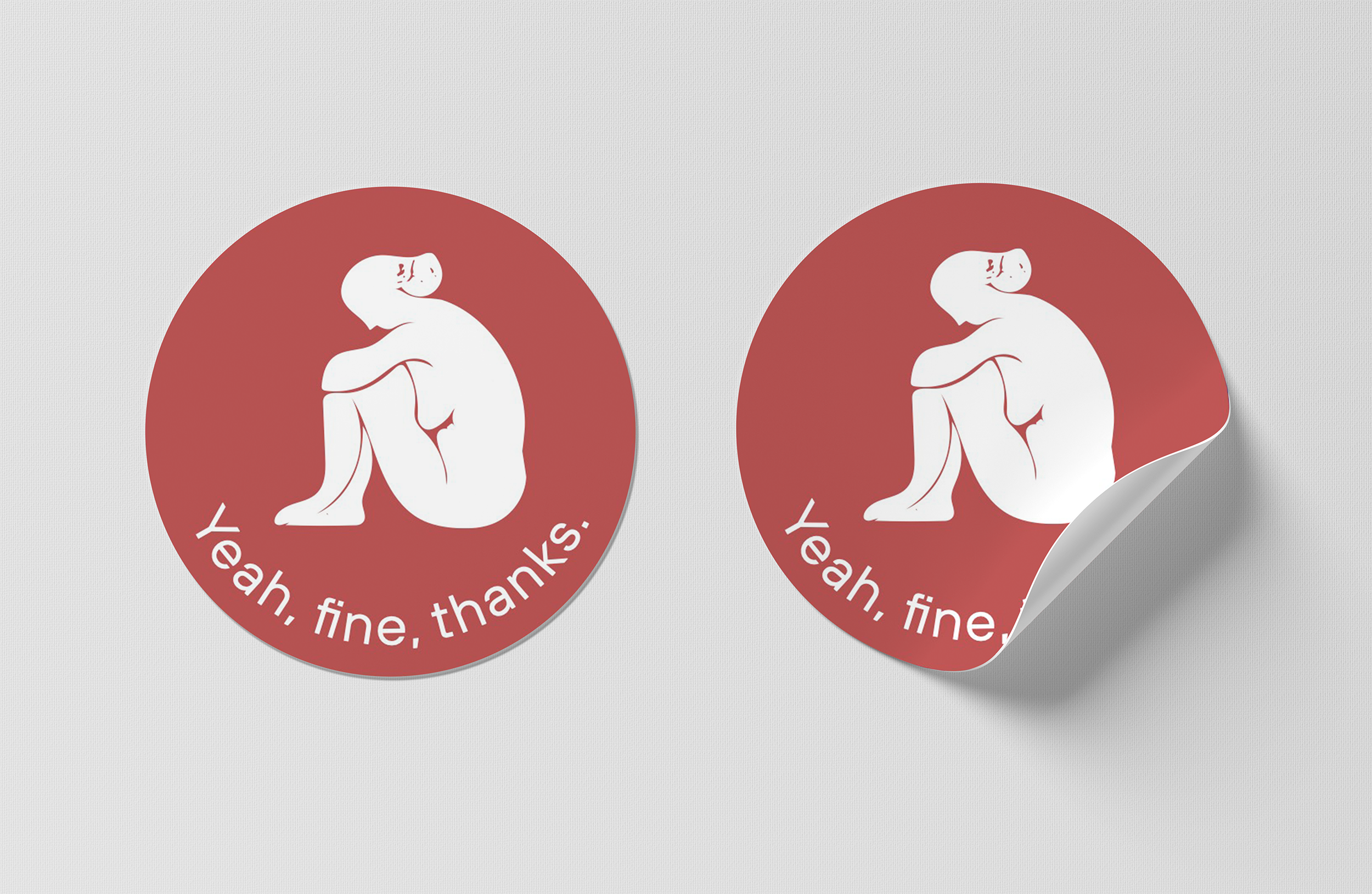 Laura Pomarius - Wholesale Sticker - Yeah Fine Thanks - Honest Feelings Sticker1