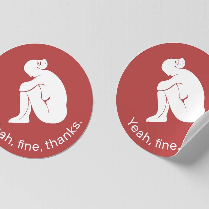 Laura Pomarius - Wholesale Sticker - Yeah Fine Thanks - Honest Feelings Sticker1