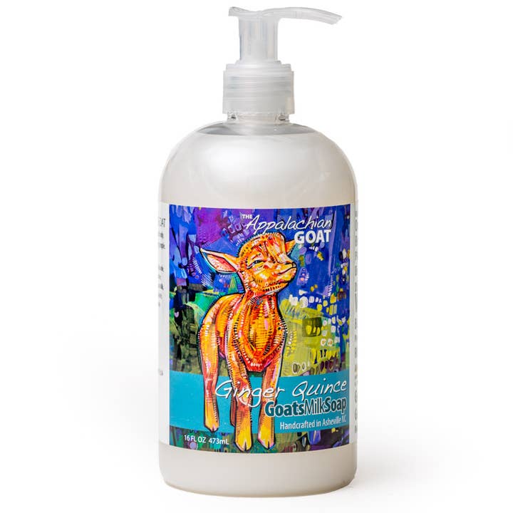 16oz Liquid Soap - Ginger Quince Goats Milk for wholesale by The Appalachian Goat