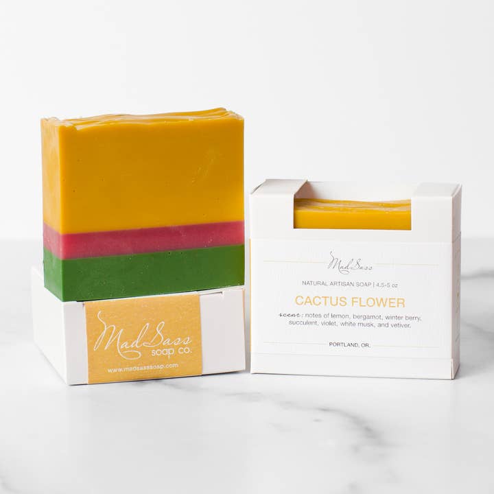 Fleur de cactus - Savon artisanal pour la vente par Mad Sass Soap Co