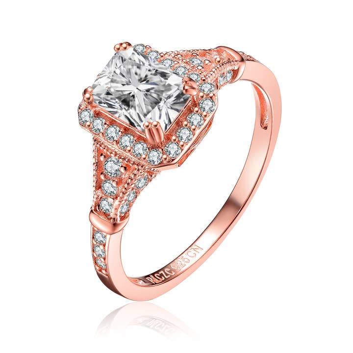 Bague en argent sterling avec zircone cubique (1691) pour la vente par Genevive