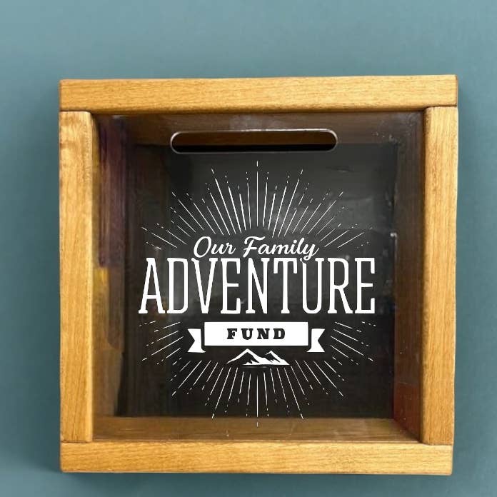 Dusty Square Designs - Wholesale Money/Piggy Bank - Savings Bank "Our Family Adventure Fund"8