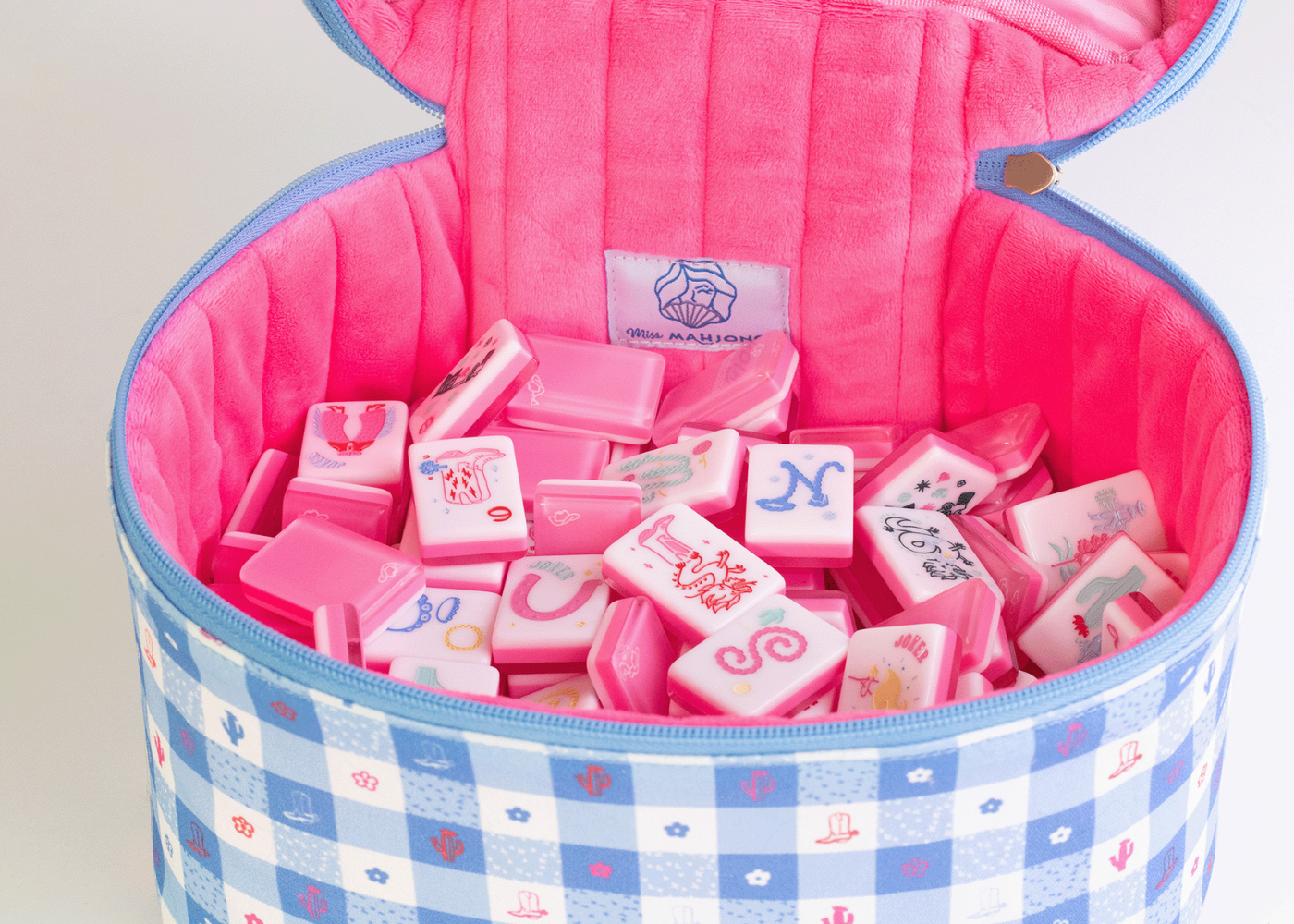 Miss Mahjong - Wholesale Board Game - Miss Cowgirl Tile Bag1