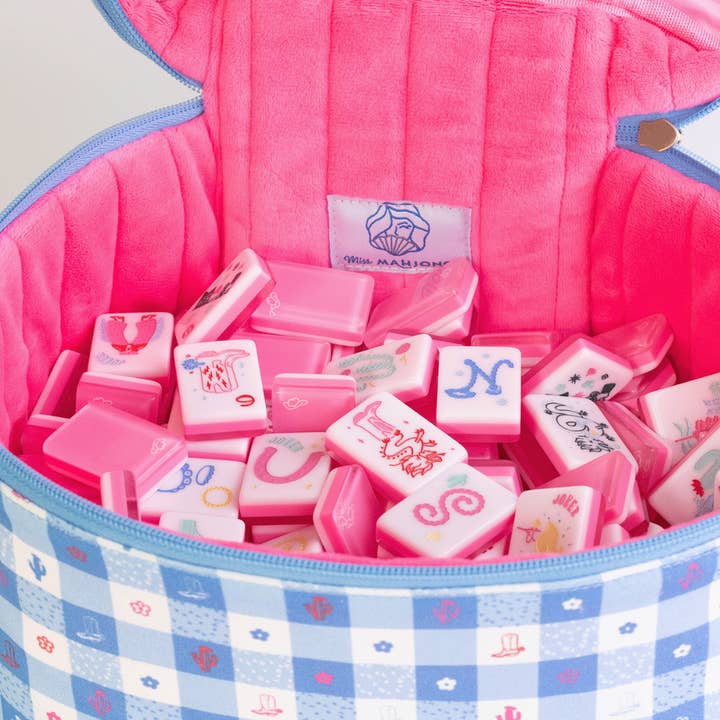 Miss Mahjong - Wholesale Board Game - Miss Cowgirl Tile Bag1