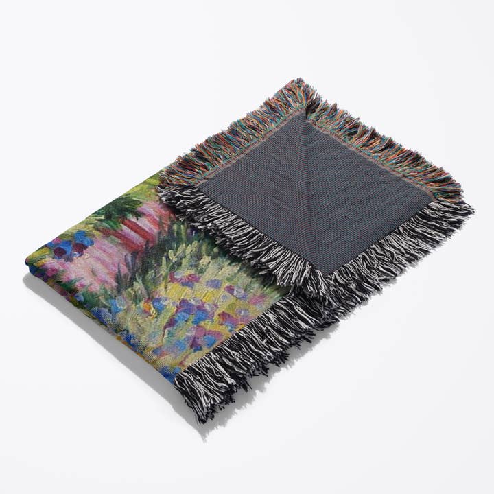 3dRose - Wholesale Throw Blanket - 3dRose, Print of Monet Painting Monet Garden, Blanket3