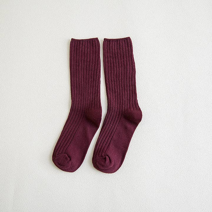 ElevateWell - Wholesale Socks - Women's - Solid Cotton Autumn/Winter Long Knee-High Socks7