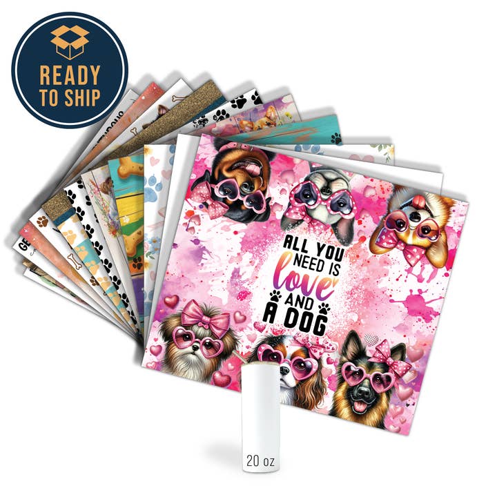 Impressions par sublimation 20oz Skinny (lot de 12) - COPAINS CHIOTS pour la vente par Hogg Outfitters