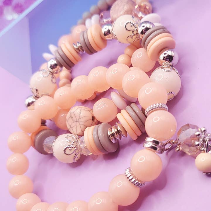 Arya Jewellery Wholesale – wholesale Jewellery set – Crystal Charm Ceramic Beaded Bracelet Set1