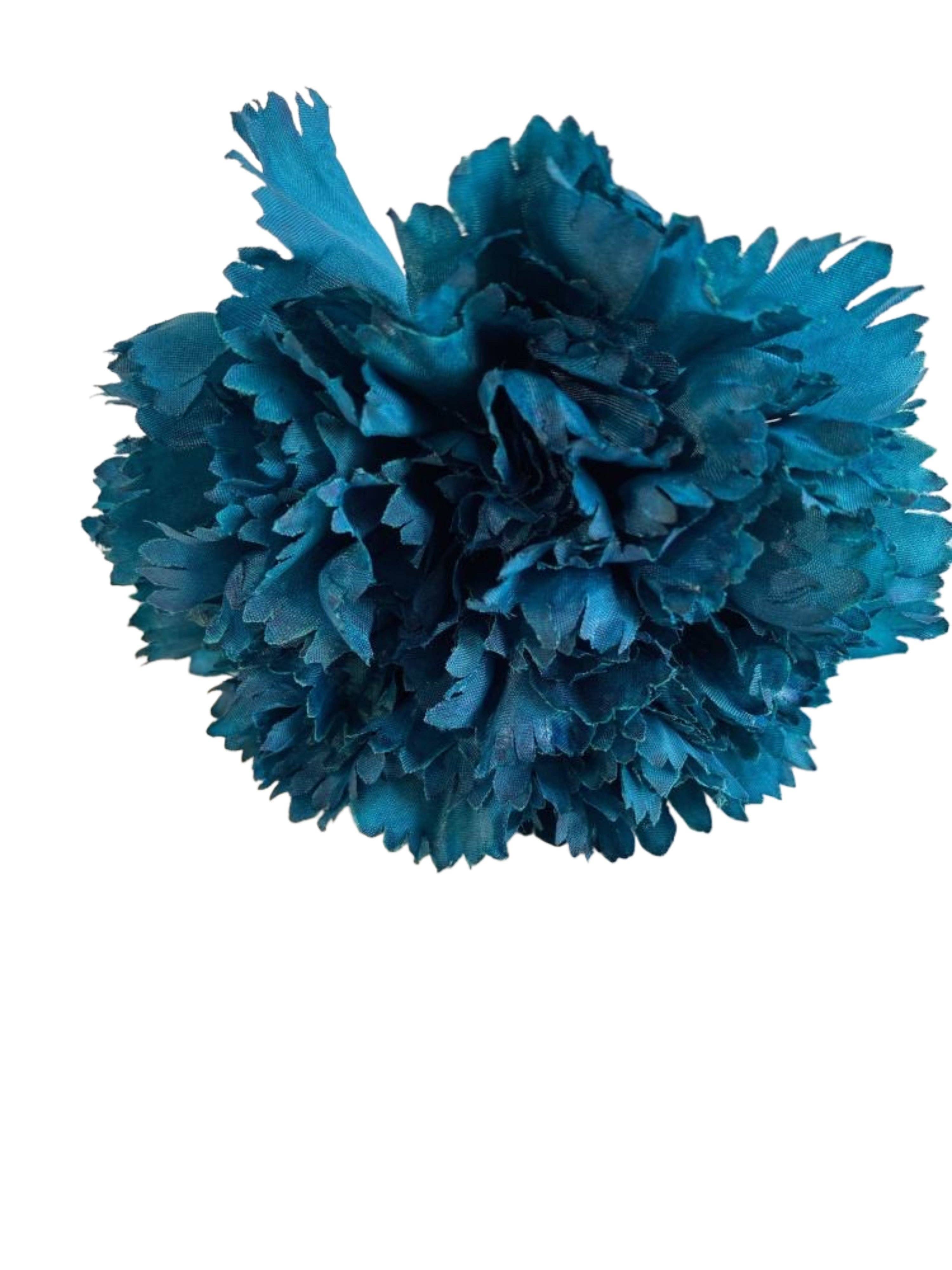 PETROL BLUE CARNATION FLOWER 1P for wholesale on Faire1