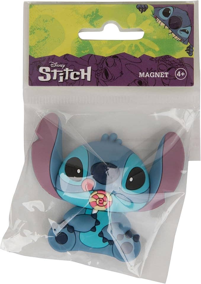Collector's Outpost - Wholesale Magnet - Disney Stitch with Lollipop Lilo & Stitch 3D Foam Magnet1