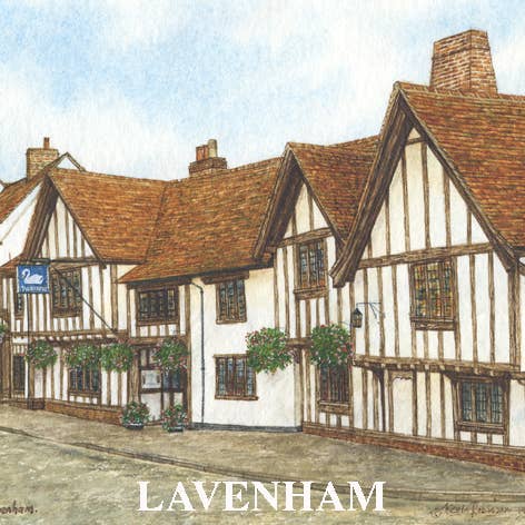 Suffolk. Fridge Magnet. Lavenham Swan Hotel. for wholesale by Robinson Collection