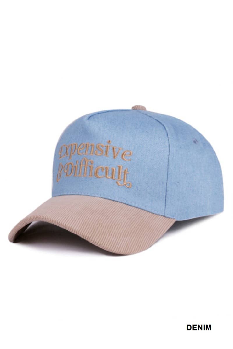 42POPS - Wholesale Baseball Cap - Women's - ,,,,.1015 Expensive & Difficult Two Tone Corduroy Cap SI-289192
