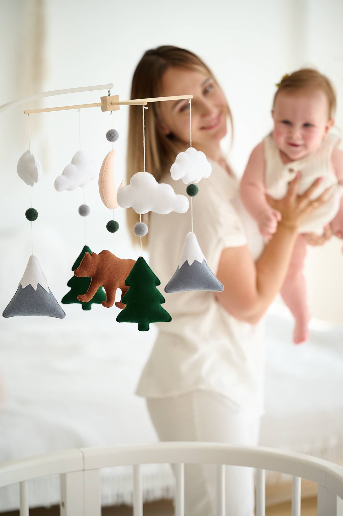 ChilDreams - Venta al por mayor Juguete móvil para bebé - Woodland Nursery Mobile - Cuna móvil para bebés - Forest mobile7