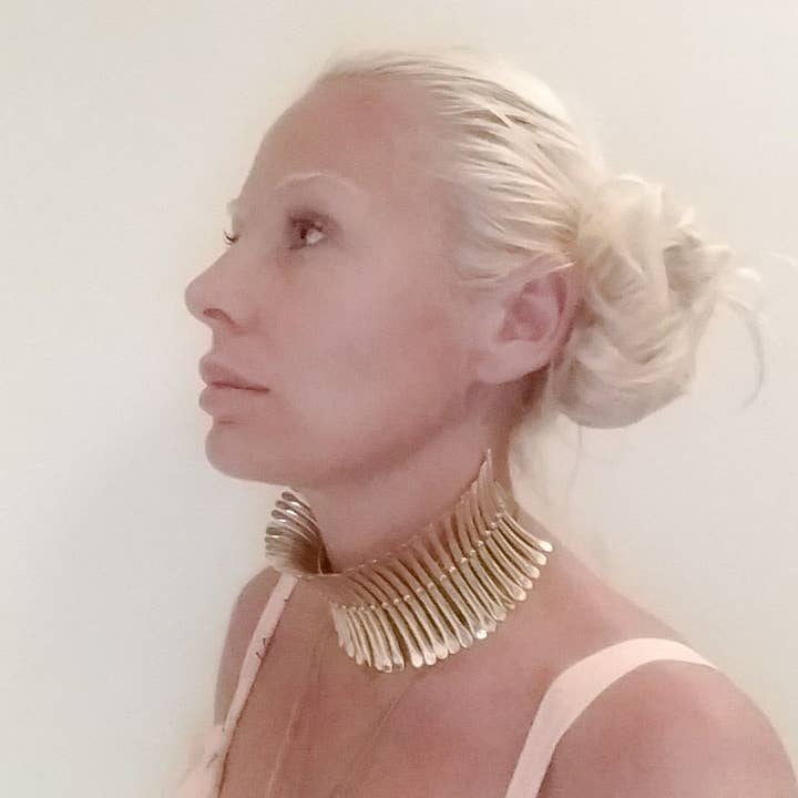 Bisjoux – Großhandel Halsband/Collier – Messing Schilf Halsband Halsband Choker Bondage Halskette Leder