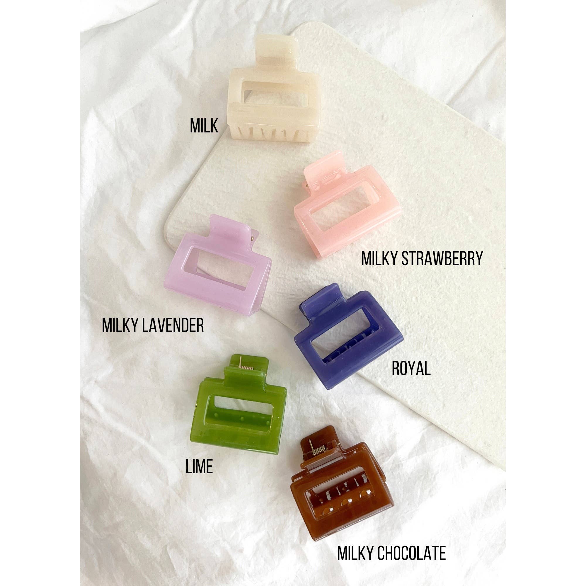 LoveLina - Wholesale Hair Clip - Women's - 2-Inch Milky Jelly Hair Claw - CAMILA MILKY0