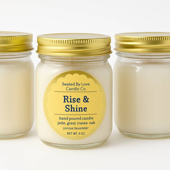 Rise and Shine Candle for wholesale by Sealed By Love Candle Co.