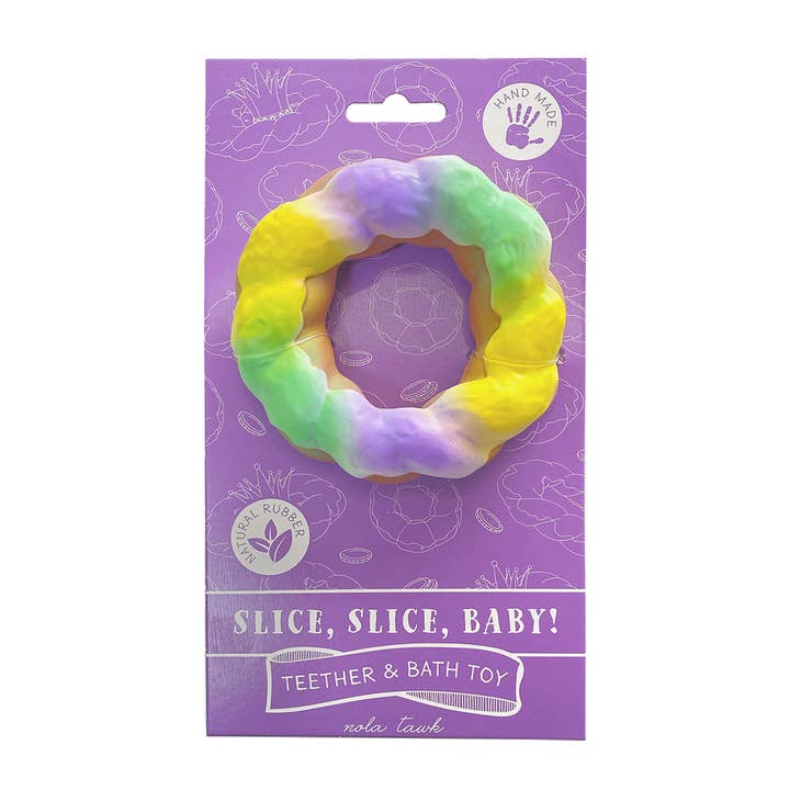 Nola Tawk - Wholesale Teether (Not Clip-On) - Baby - Slice, Slice, Baby King Cake Teether & Bath Toy