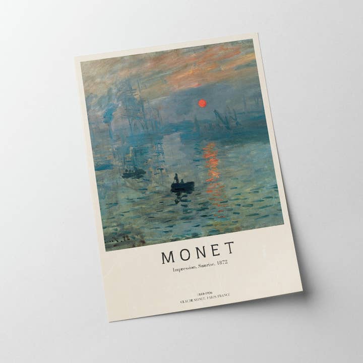 Knot & Soul - Vendita all'ingrosso Stampa artistica - Monet - Impressione, alba