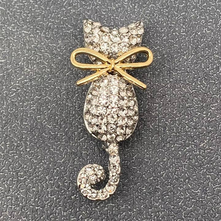 Mio Queena - Wholesale Brooch - Rhinestone Cat Brooch0