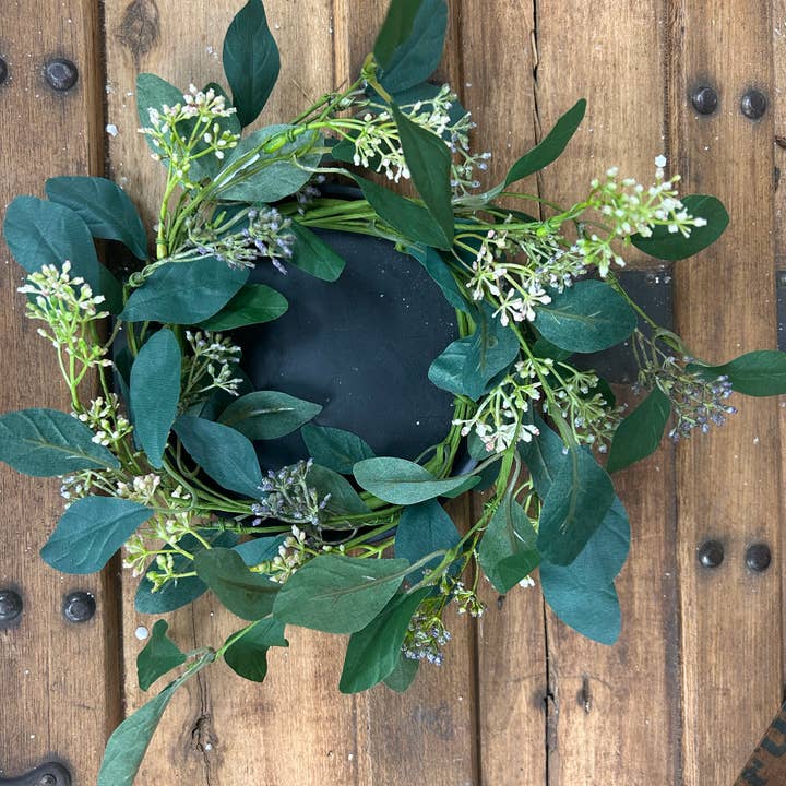Vickie Jean's Creations Inc - Wholesale Artificial Flowers - Eucalyptus & Sage Candle Ring0