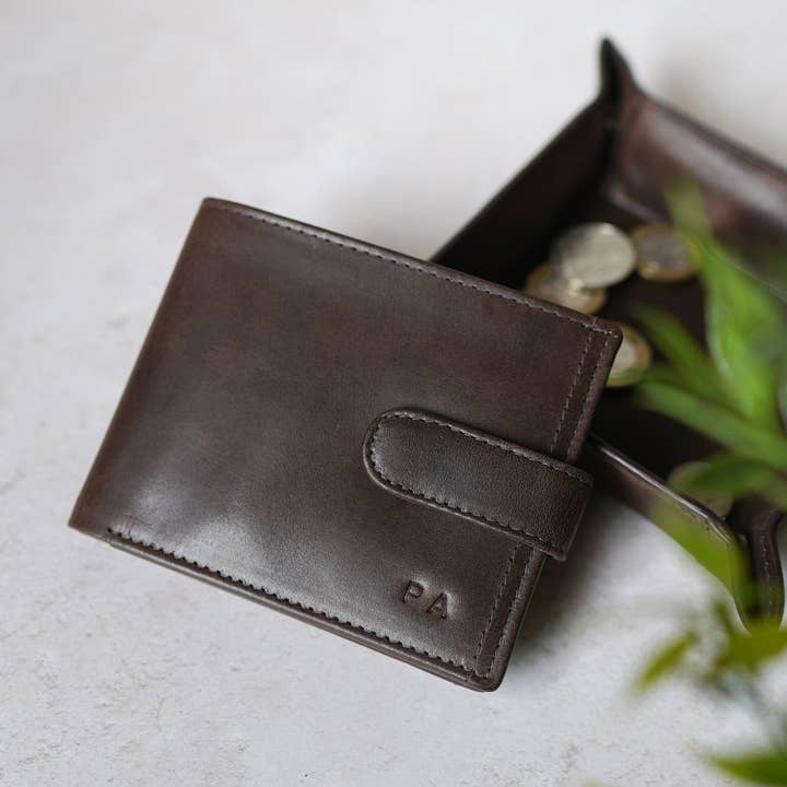Acorn and Hide – Großhandel Brieftasche – Unisex – BiFold Portemonnaie aus Leder - Braun