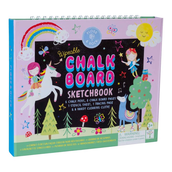 Rainbow Fairy Chalkboard Sketchbook for wholesale by Floss and Rock - UK/EU