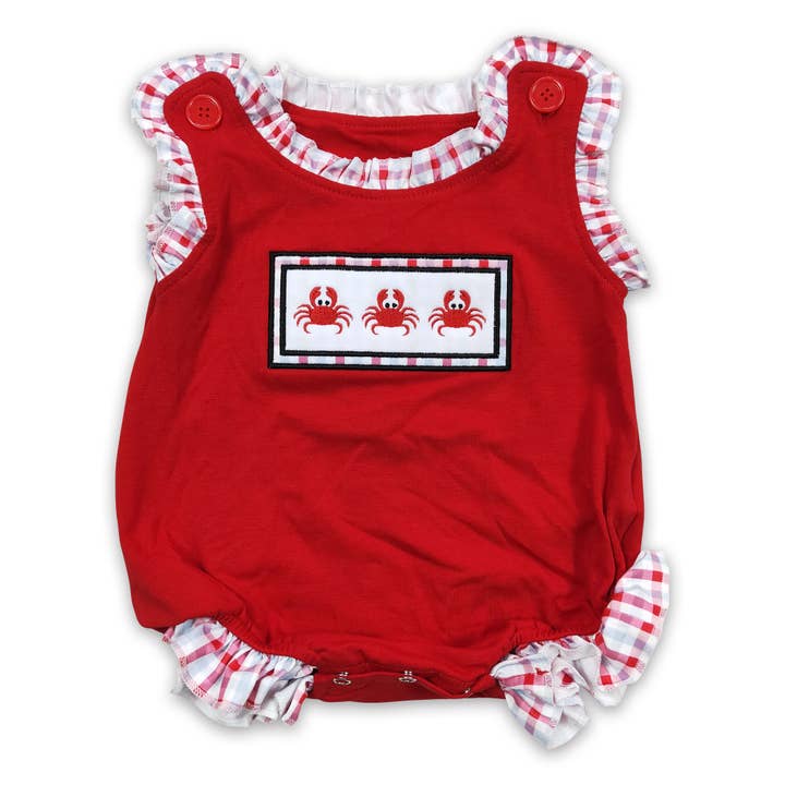 Yawoo Garments - Wholesale Clothing Set - Baby - Crab embroidery baby kids summer clothing