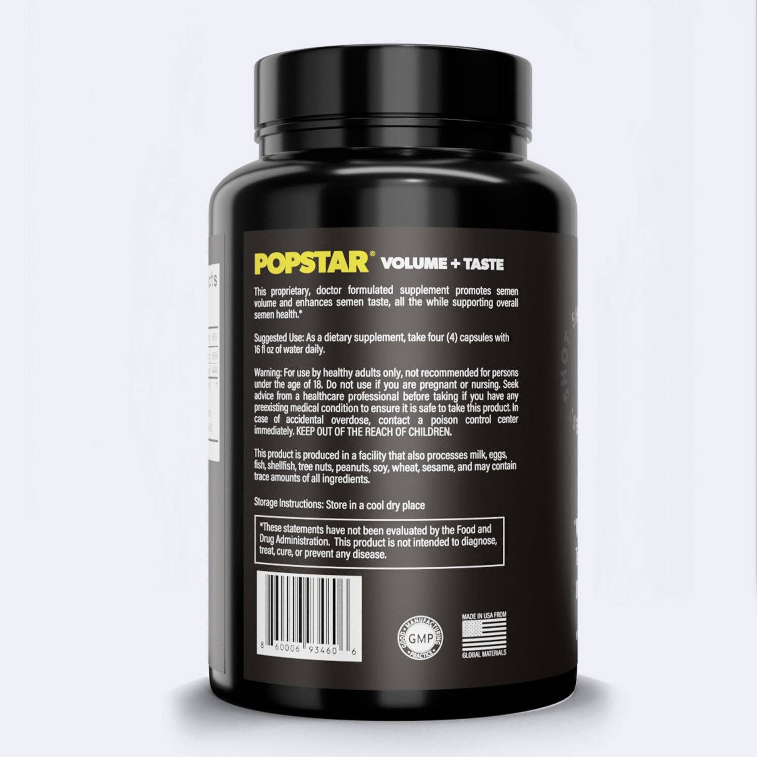 Popstar Labs - Vente Supplément oral/vitamine - Supplément quotidien Popstar Volume + Taste Enhancer pour hommes7