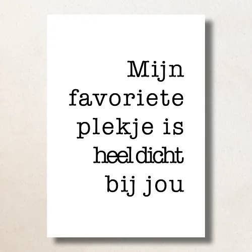 Il mio spot preferito/A6/card per la vendita all'ingrosso da parte di Bijzondere Kaartjes