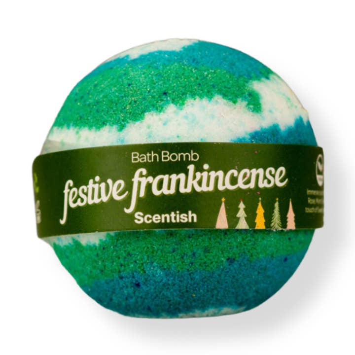 Festive Frankincense Bath Bomb for wholesale by Scentish