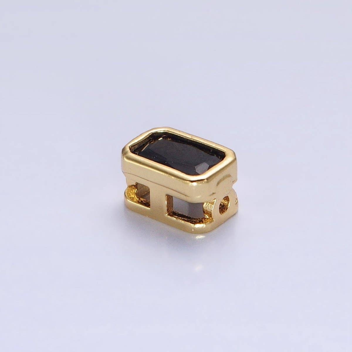 Aim Eternal - Wholesale Individual Charm/Pendant - Mini Rectangle Bead Spacer CZ Micro Pave Geometric Spacer Bead Connector Charm B-435 B-438 B-439 B-445 B-454 B-455 B-6747
