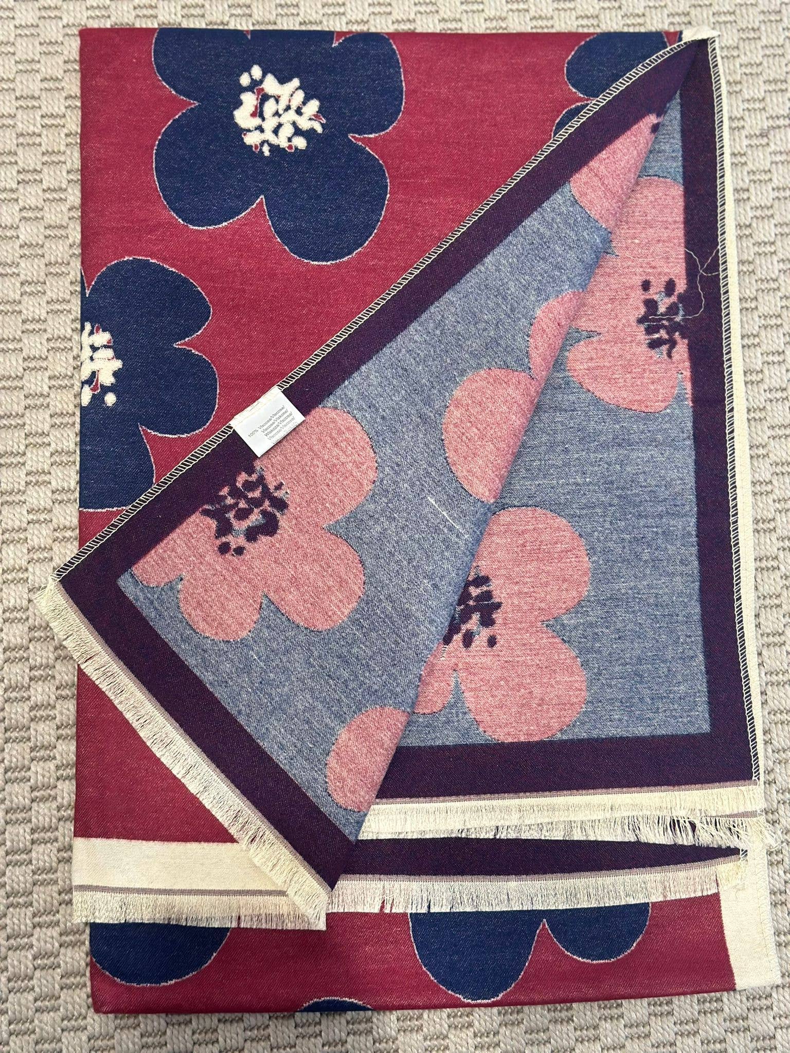 ADORA - Wholesale Scarf - Women's - double-faced floral scarf1