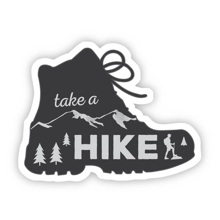 Take a Hike Boot Sticker for wholesale by Big Moods