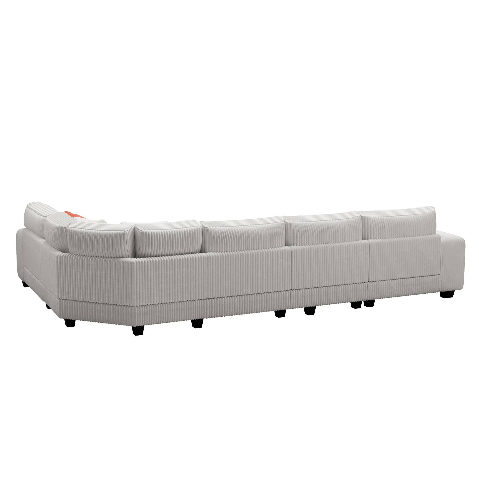 HOMYCASA DESIGN INC - Wholesale Sofa - L-Shaped Beige Sectional Sofa 3/5 Seats & ArmrestWoodenFrame14