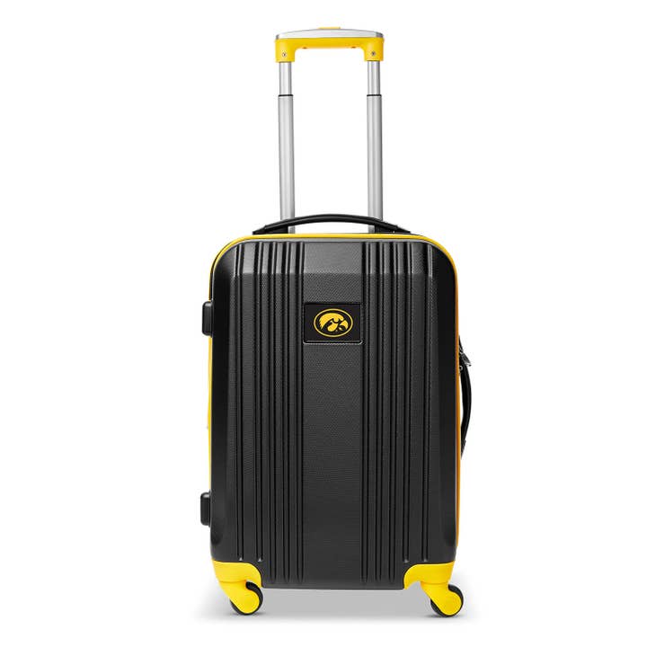 NCAA Iowa Hawkeyes 21" Carry-On Hardcase 2-Tone Spinner for wholesale by Mojo Licensing