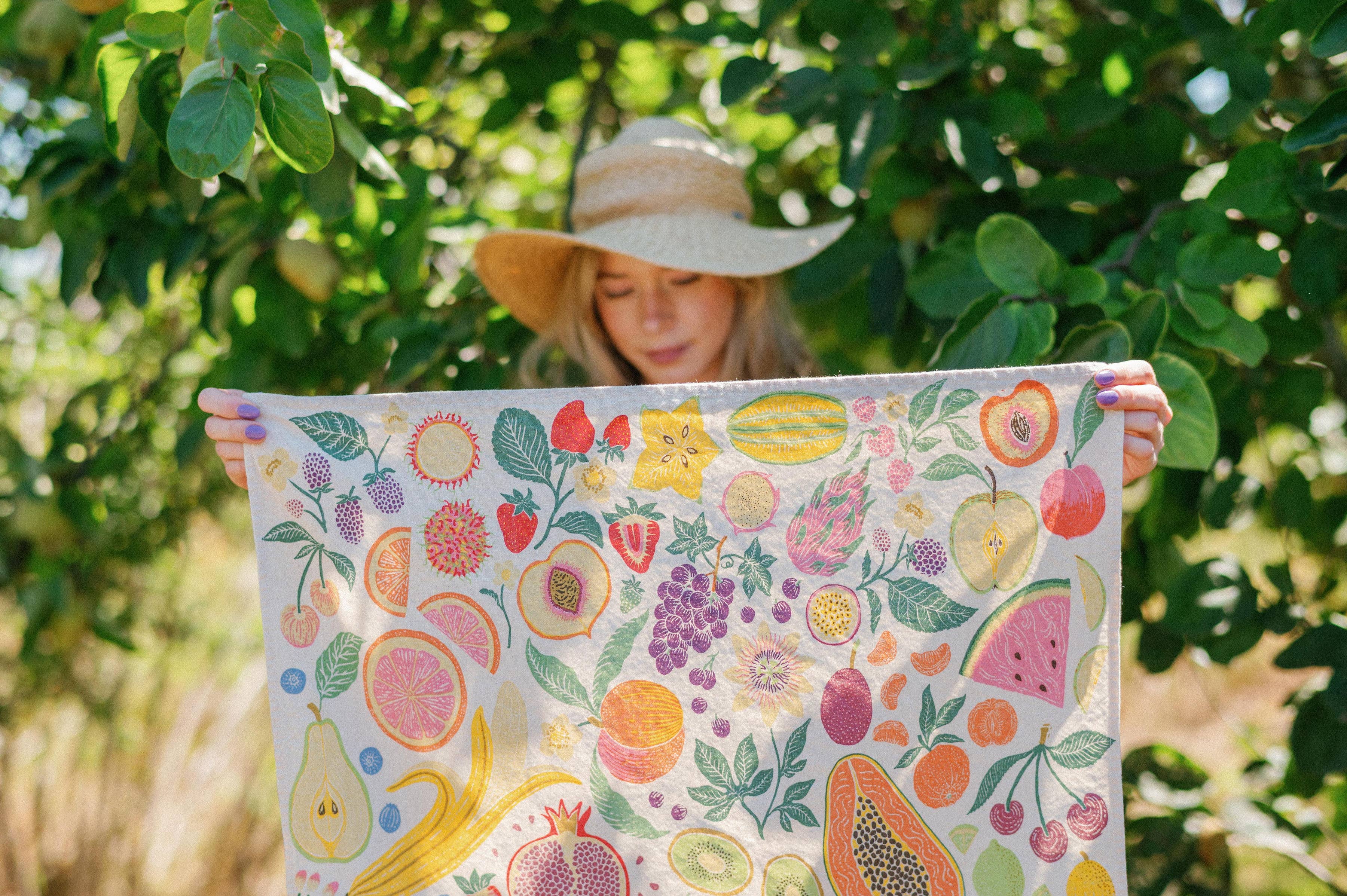 Lili Arnold - Wholesale Tea Towel - Organic Cotton Tea Towel - Fruit Basket4