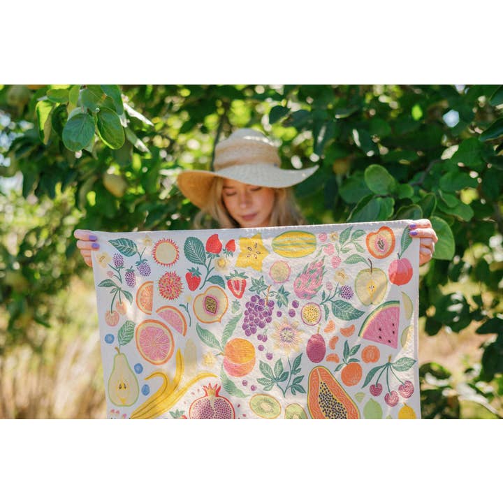 Lili Arnold – wholesale Tea towel – Organic Cotton Tea Towel - Fruit Basket4