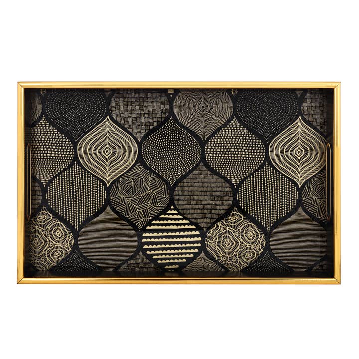 SINT - Wholesale Serving Tray - Vintage Rectangle Serving Tray with Handles- Pack of 23