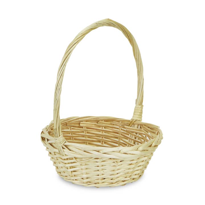 Cestino rotondo con manico marrone Lapine per la vendita all'ingrosso da parte di Cheungs Home Decor