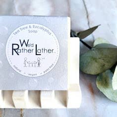 Tea Tree and Eucalyptus Natural Soap Bar for wholesale by We'd Rather Lather