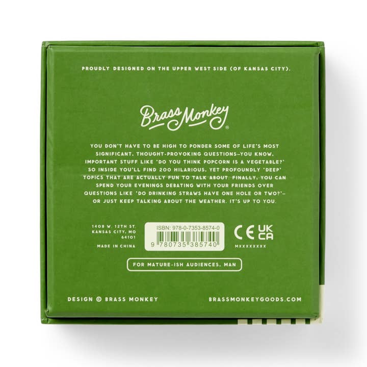 Chronicle Books - Wholesale Card Game - Brass Monkey Stoner Thoughts Conversation Starters2