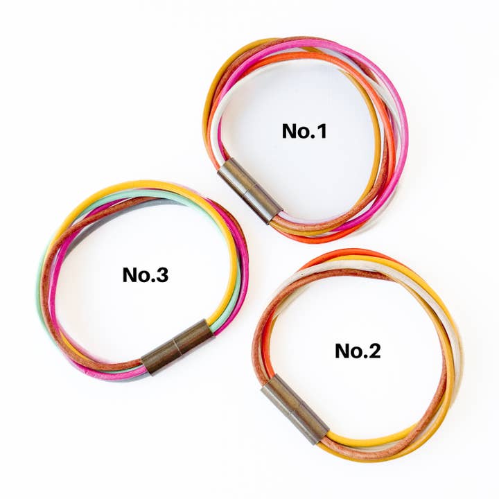 Nest Pretty Things - Wholesale Woven/Braided Bracelet - Colorful Magnetic Leather Cord Bracelet