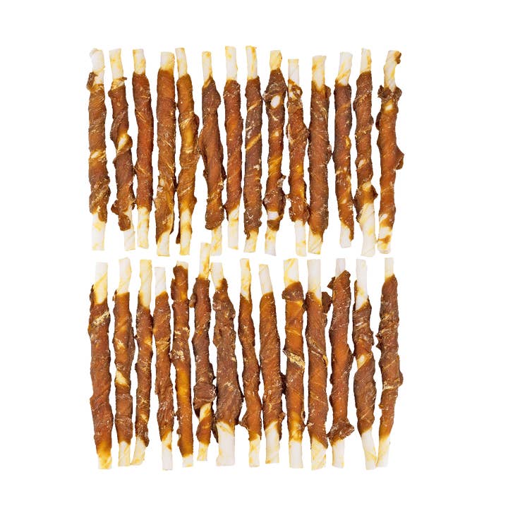 Hofman Animal Care – wholesale Pet treats – Dog – Braaaf Rawhide Roll Sticks Duck - 30 pcs.2